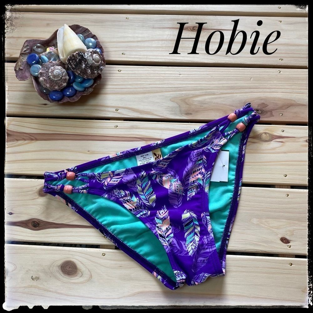 Hobie Purple & Beaded Hip Bikini Bottom